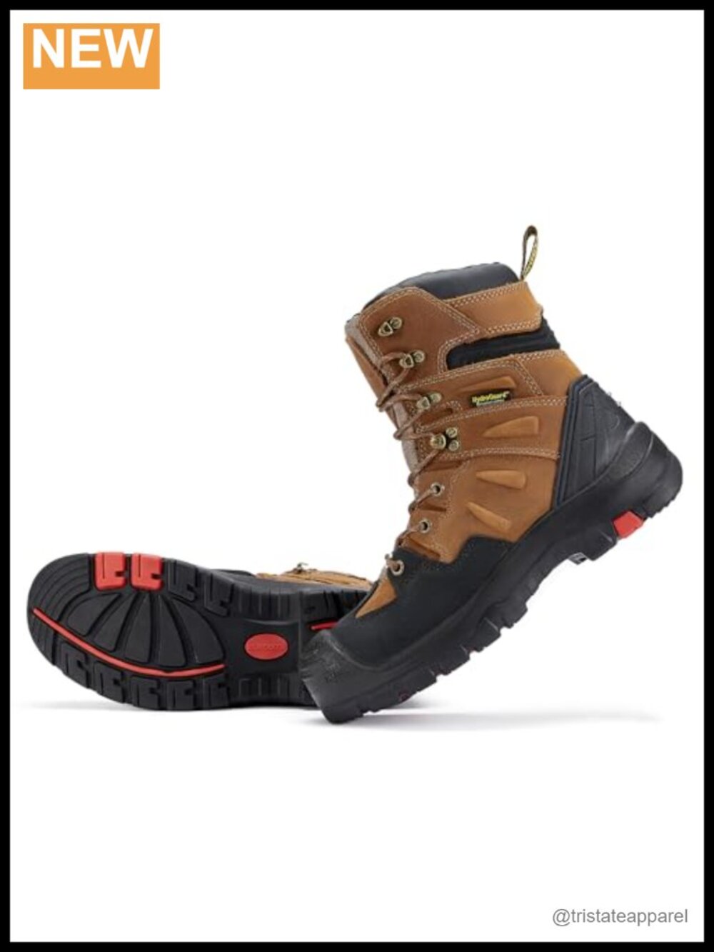 Waterproof Composite Toe Work Boots 8" Full Grain Leather Lace-Up EH